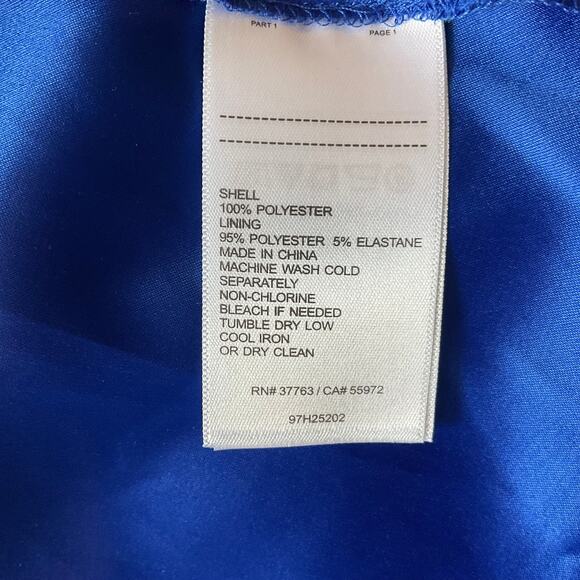 Colorful One Shoulder Chiffon Long Evening Gown Blue Size 2 Laundry Formal Dress - Picture 10 of 13